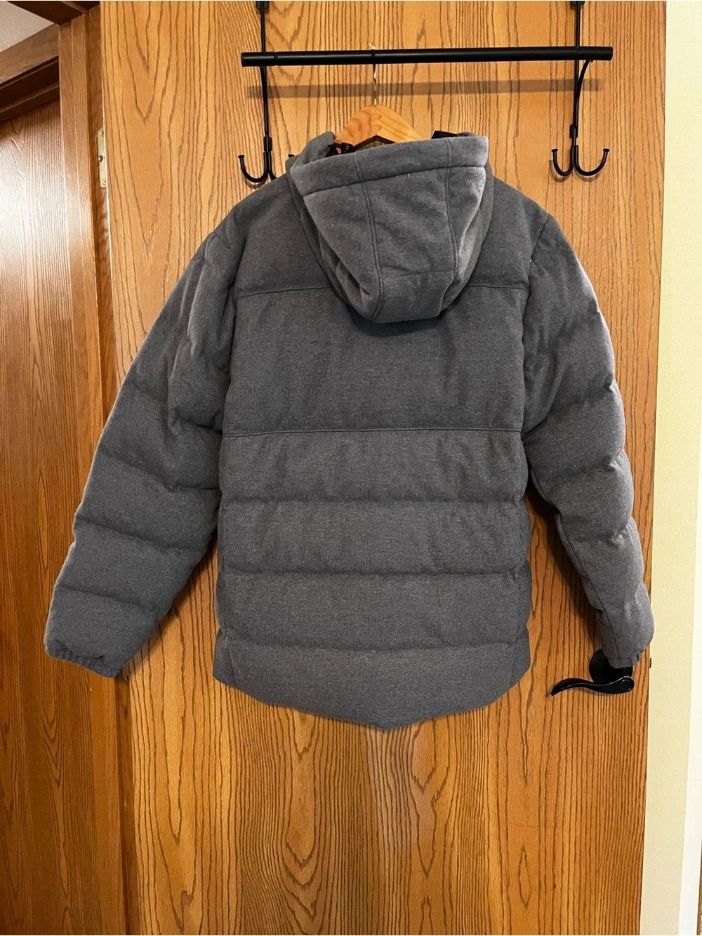 NWT Men’s Sz S (34-36) Lands’ End Brushed Heritage Max 600 Down Hooded Jacket